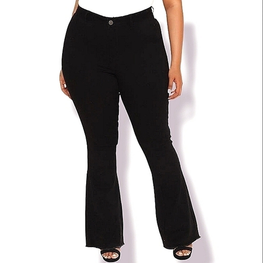 Nwt Fashion Nova Valentina High-Rise Flair Black Jeans - Picture 2 of 11